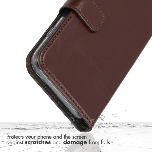 Selencia Genuine Leather Book Case Samsung Galaxy S26 Plus - Brown