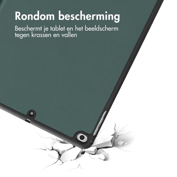 imoshion Trifold Bookcase Apple iPad 6 (2018) 9.7 inch / iPad 5 (2017) 9.7 inch / Air 2 (2014)/Air 1 (2013) - Donkergroen