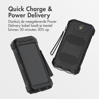 imoshion Solar Powerbank met Zonnepaneel - Quick Charge en Power Delivery - 20.000 mAh - Zwart