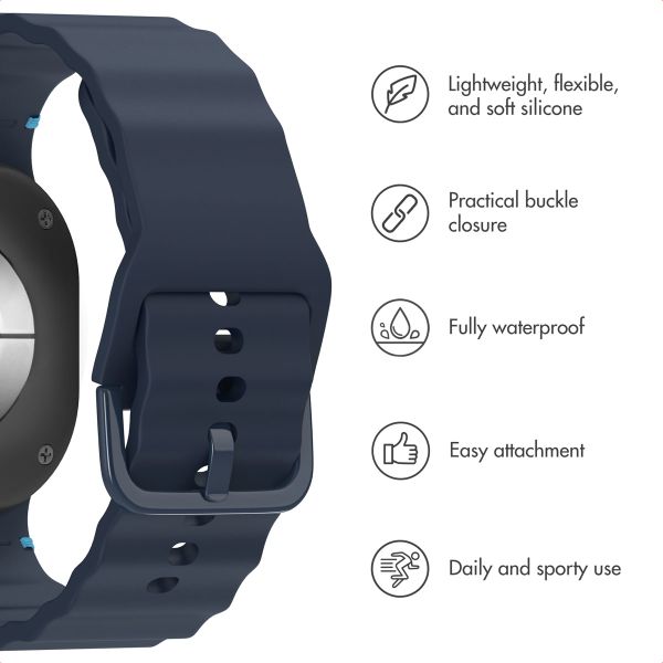 imoshion Wave Silicone Band Samsung Galaxy Watch 9 (40/44mm) / Watch 8 (40/44mm) / Classic (46mm) - Dark Blue