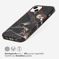 Selencia Aurora Fashion Backcover iPhone 13 - Duurzaam hoesje - 100% gerecycled - Zwart Marmer