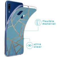 imoshion Design hoesje Samsung Galaxy A20e - Grafisch Koper / Blauw