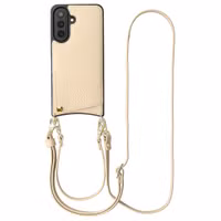 Selencia Nova Telefoonhoes met Koord en Pashouder Samsung Galaxy A57 (5G) - Beige