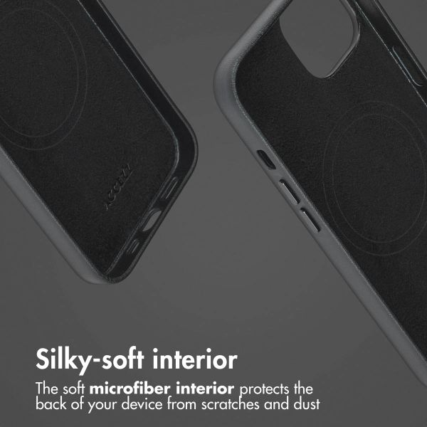 Accezz 2-in-1 Leather Bookcase with MagSafe Apple iPhone 14 - Onyx Black