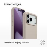 Accezz Liquid Silicone Back Cover with MagSafe Apple iPhone 17 Pro Max - Stone