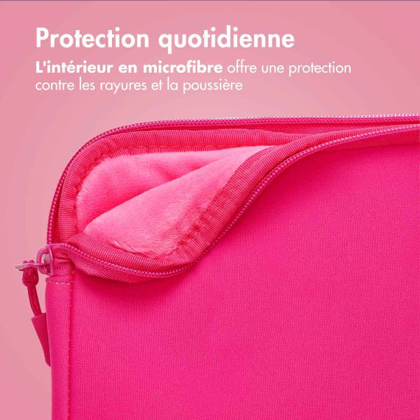 imoshion Laptop hoes 13 inch - Laptopsleeve met vak - Hot Pink