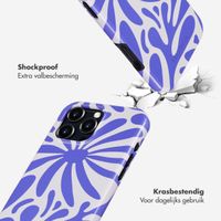 Selencia Vivid Tough Backcover met MagSafe iPhone 16 Pro Max - Modern Bloom Sapphire Blue