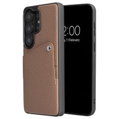 Selencia Riva Backcover met Pashouder Samsung Galaxy S26 Ultra - Mocha Brown