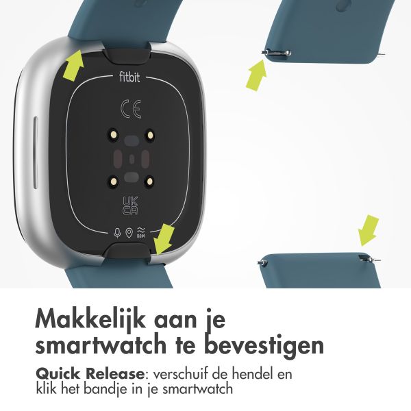 imoshion Siliconen bandje Fitbit Versa / Versa 2 / Versa Lite - Maat S - Blauw & Grijs
