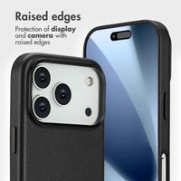 Accezz 2-in-1 Leather Bookcase with MagSafe Apple iPhone 17 Pro - Onyx Black