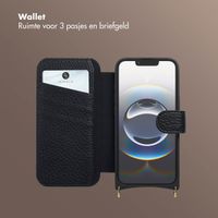 Selencia Riva Bookcase met MagSafe en Koord Apple iPhone 16e - Zwart