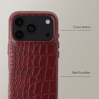 Selencia Croco Backcover met MagSafe Apple iPhone 18 Pro / 17 Pro - Burgundy