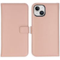Selencia Echt Leren Bookcase Apple iPhone 15 Plus - Dusty Pink