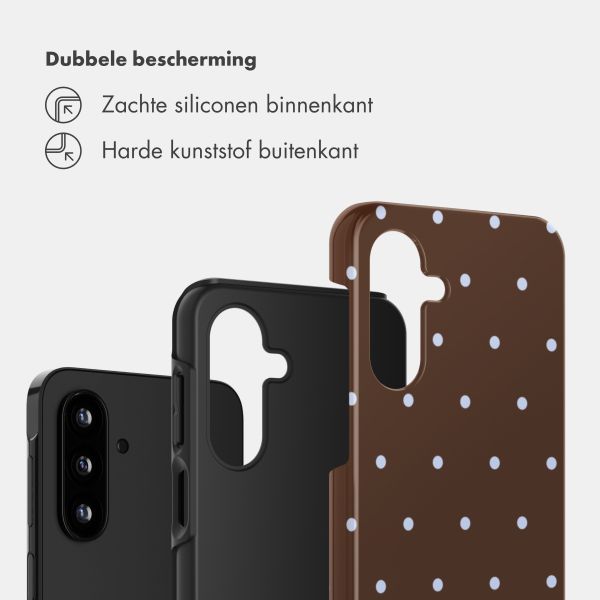 Selencia Vivid Backcover Samsung Galaxy A17 (5G) / (4G) - Happy Dots Chocolate