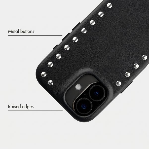 Selencia Studs Back Cover with MagSafe Apple iPhone 17 - Velvet Black