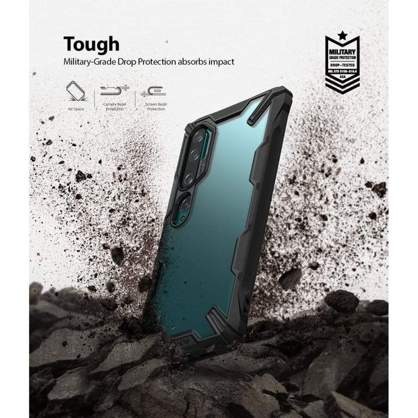 Ringke Fusion X Backcover Xiaomi Mi Note 10 (Pro) -  Zwart