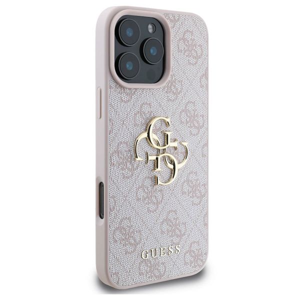 Guess 4G Metal Logo Backcover Apple iPhone 16 Pro Max - Roze