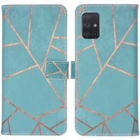 imoshion Design Softcase Bookcase Samsung Galaxy A71 - Blue Graphic