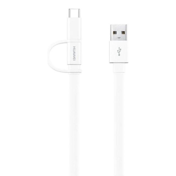 Huawei Originele USB naar Micro-USB & USB-C kabel - 1,5 meter - Wit