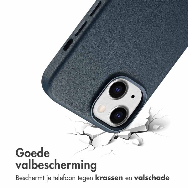 Accezz MagSafe Leather Backcover Apple iPhone 15 - Nightfall Blue