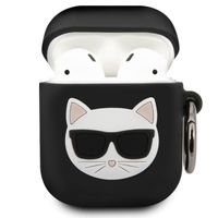 Karl Lagerfeld Choupette 3D Silicone Case Apple AirPods 1 / 2 - Zwart