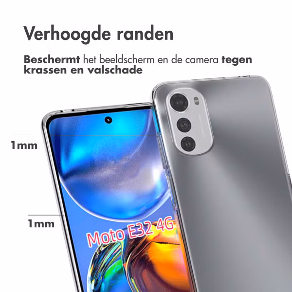 Accezz Clear Backcover Motorola Moto E32 / E32s - Transparant