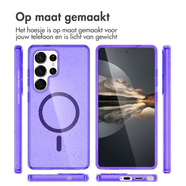 imoshion Sparkle Backcover met MagSafe Samsung Galaxy S25 Ultra - Glitter Paars