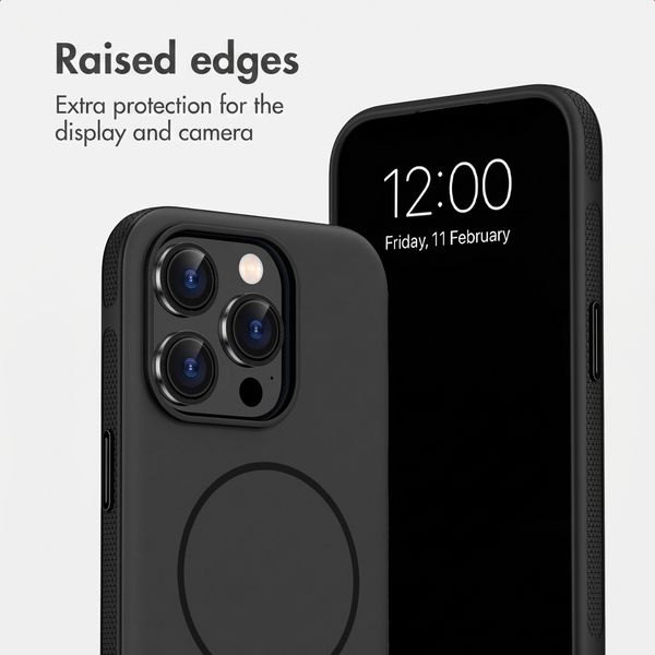 imoshion Colour Back Cover with Thin MagSafe Ring Apple iPhone 15 Pro - Black
