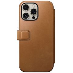 Nomad Modern Leather Folio Bookcase iPhone 16 Pro Max - English Tan