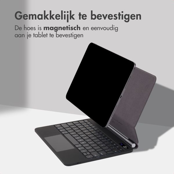 Accezz Magnetic Bluetooth Keyboard Apple iPad Air 13 inch (2025) M3 / (2024) M2 / iPad Pro 12.9 (2018/2020/2021/2022) - QWERTY / NL - Zwart