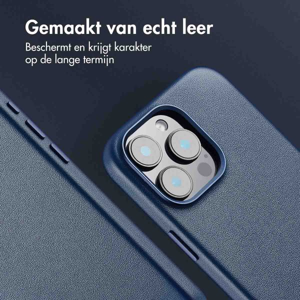 Accezz MagSafe Leather Backcover Apple iPhone 16 Pro Max - Nightfall Blue