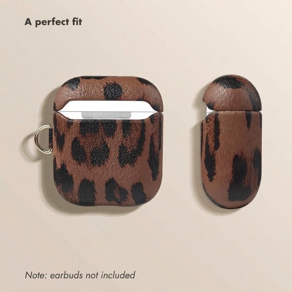 Selencia Sabi case leopard print  Apple AirPods 1 / 2 - Mocha Brown