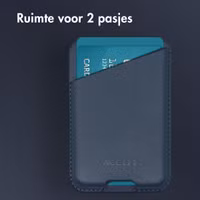 Accezz Leren Kaarthouder - Geschikt voor MagSafe en Qi2 - Nightfall Blue
