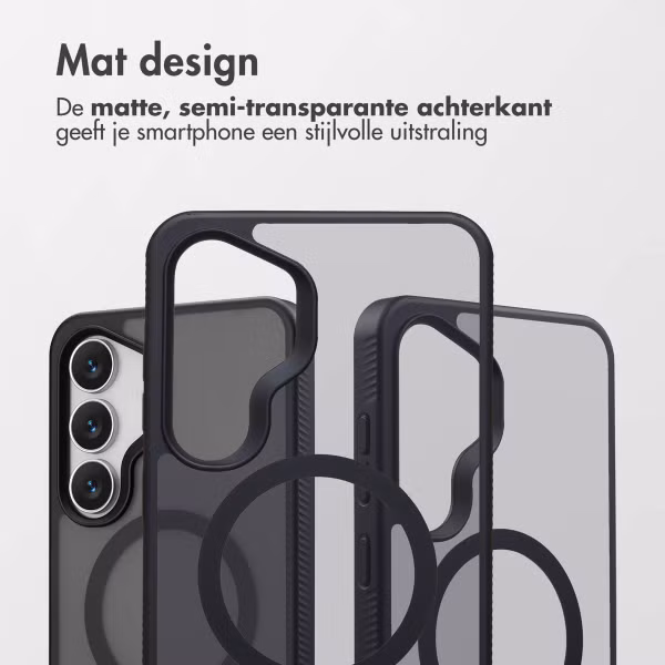 Accezz Rugged Frosted MagSafe Backcover Samsung Galaxy S25 FE - Zwart