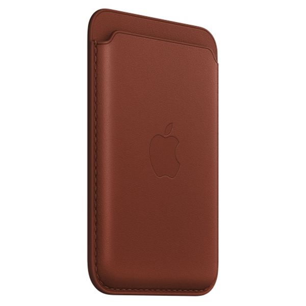Apple Leather Wallet MagSafe (Apple Wallet 2nd Generation) - with Built-in AirTag Feature - Umber