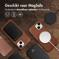 Accezz Vintage Leather Magsafe Backcover Apple iPhone 15 - Tabacco Cognac