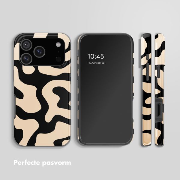 Selencia Vivid Backcover Apple iPhone 18 Pro - Art Wave Black