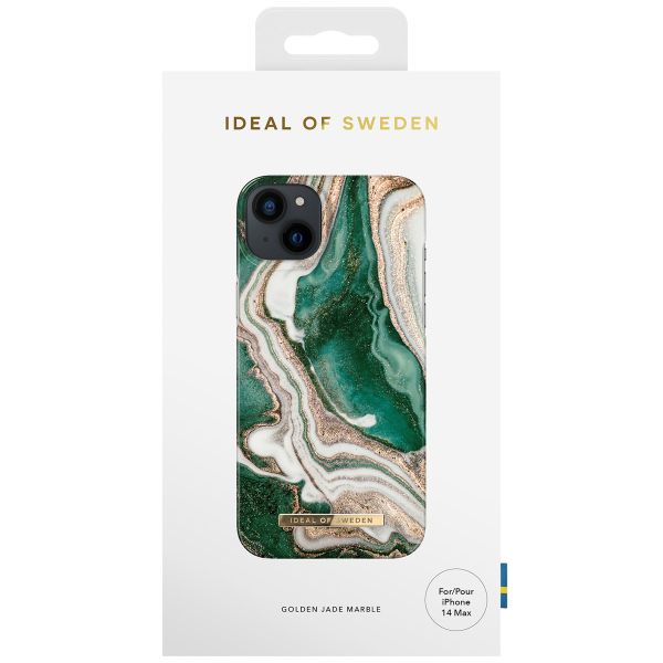 iDeal of Sweden Fashion Backcover iPhone 14 Plus - Golden Jade Marble