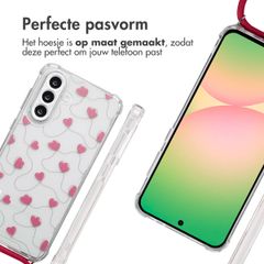 imoshion Design hoesje met koord Samsung Galaxy A56 - Dusty Rose Connected Hearts