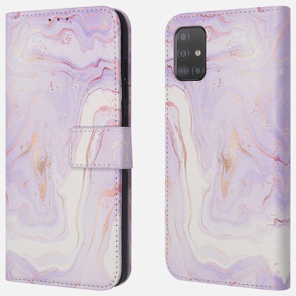 imoshion Design Bookcase Samsung Galaxy A51 - Purple Marble