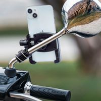 Lampa Smart Scooter Grip - Telefoonhouder scooter - Spiegel en windscherm bevestiging - Zwart
