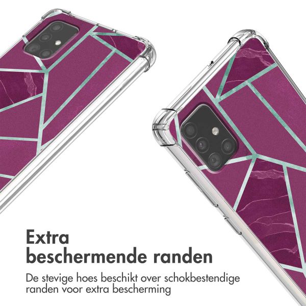 imoshion Design hoesje met koord Samsung Galaxy A51 - Bordeaux Graphic