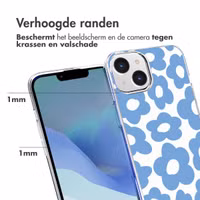 imoshion Design hoesje Apple iPhone 14 - Retro Blue Flowers