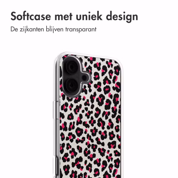 imoshion Design hoesje Apple iPhone 16 - Leopard Pink