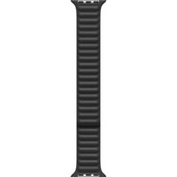 Apple Leather Link Apple Watch Series 1 t/m 9 / SE (38/40/41 mm) | Series 10 / 11 (42 mm) - Maat S/M - Zwart