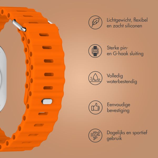 Accezz Ocean bandje Apple Watch Series 1 - 11 / SE / Ultra (44/45/46/49 mm) - Oranje