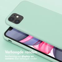 Selencia Siliconen hoesje met afneembaar koord Apple iPhone 11 - Turquoise