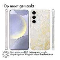 imoshion Design hoesje Samsung Galaxy S25 Plus - Golden Leaves Transparant