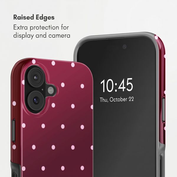 Selencia Vivid Back Cover with MagSafe Apple iPhone 17 - Happy Dots Burgundy