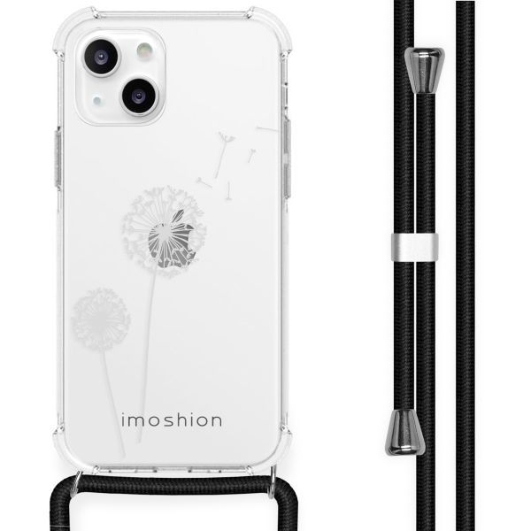 imoshion Design hoesje met koord iPhone 13 Mini - Paardenbloem - Wit